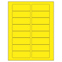 3.375" x 1.25" Fluorescent Yellow Rectangular Sheet Labels