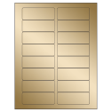 3.375" x 1.25" Gold Foil Rectangular Sheet Labels