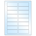 3.375" x 1.25" White Premium High Gloss Rectangular Sheet Labels