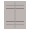 3.375" x 1.25" Gray Rectangular Sheet Labels