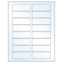 3.375" x 1.25" White Mid Gloss Rectangular Sheet Labels