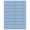 3.375" x 1.25" Pastel Blue Rectangular Sheet Labels
