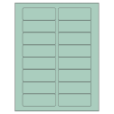 3.375" x 1.25" Pastel Green Rectangular Sheet Labels
