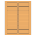 3.375" x 1.25" Pastel Orange Rectangular Sheet Labels