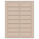 3.375" x 1.25" Pastel Tan Rectangular Sheet Labels