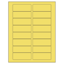 3.375" x 1.25" Pastel Yellow Rectangular Sheet Labels