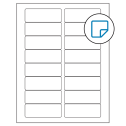 3.375" x 1.25" White Rectangular Sheet Labels - Removable Adhesive