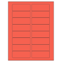 3.375" x 1.25" Red Rectangular Sheet Labels
