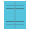 3.375" x 1.25" Turquoise Rectangular Sheet Labels