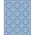 2" Pastel Blue Circular Sheet Labels