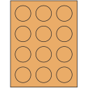 2" Pastel Orange Circular Sheet Labels
