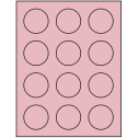 2" Pastel Pink Circular Sheet Labels