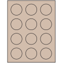 2" Pastel Tan Circular Sheet Labels
