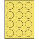 2" Pastel Yellow Circular Sheet Labels
