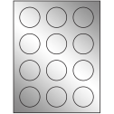 2" Silver Foil Circular Sheet Labels