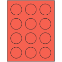 2" Red Circular Sheet Labels