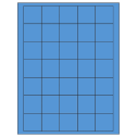 1.5" x 1.5" Fluorescent Blue Square Sheet Labels