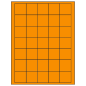 1.5" x 1.5" Fluorescent Orange Square Sheet Labels