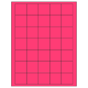 1.5" x 1.5" Fluorescent Pink Square Sheet Labels