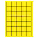 1.5" x 1.5" Fluorescent Yellow Square Sheet Labels