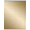1.5" x 1.5" Gold Foil Square Sheet Labels