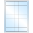 1.5" x 1.5" White Premium High Gloss Square Sheet Labels