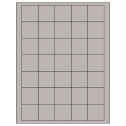 1.5" x 1.5" Gray Square Sheet Labels