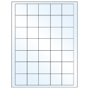 1.5" x 1.5" White Mid Gloss Square Sheet Labels