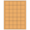 1.5" x 1.5" Pastel Orange Square Sheet Labels