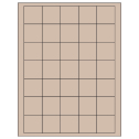 1.5" x 1.5" Pastel Tan Square Sheet Labels