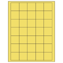 1.5" x 1.5" Pastel Yellow Square Sheet Labels