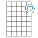 1.5" x 1.5" White Square Sheet Labels - Removable Adhesive