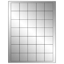 1.5" x 1.5" Silver Foil Square Sheet Labels