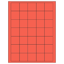 1.5" x 1.5" Red Square Sheet Labels