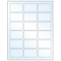 2.5" x 1.5625" Crystal Clear Rectangular Sheet Labels