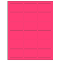 2.5" x 1.5625" Fluorescent Pink Rectangular Sheet Labels