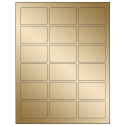 2.5" x 1.5625" Gold Foil Rectangular Sheet Labels