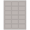 2.5" x 1.5625" Gray Rectangular Sheet Labels