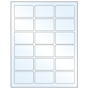 2.5" x 1.5625" White Mid Gloss Rectangular Sheet Labels
