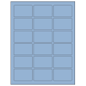 2.5" x 1.5625" Pastel Blue Rectangular Sheet Labels