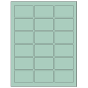 2.5" x 1.5625" Pastel Green Rectangular Sheet Labels