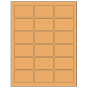 2.5" x 1.5625" Pastel Orange Rectangular Sheet Labels