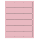 2.5" x 1.5625" Pastel Pink Rectangular Sheet Labels
