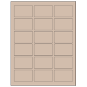 2.5" x 1.5625" Pastel Tan Rectangular Sheet Labels