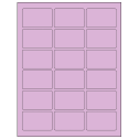 2.5" x 1.5625" Pastel Purple Rectangular Sheet Labels