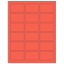 2.5" x 1.5625" Red Rectangular Sheet Labels