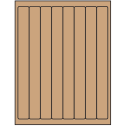1" x 10" Brown Kraft Rectangular Sheet Labels
