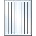 1" x 10" Crystal Clear Rectangular Sheet Labels