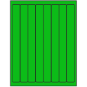 1" x 10" Fluorescent Green Rectangular Sheet Labels