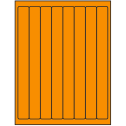 1" x 10" Fluorescent Orange Rectangular Sheet Labels